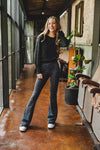 LOOXS 10sixteen - Flared broekje Black Swirl