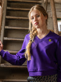 LOOXS 10sixteen - Paarse sweater V-hals Scuba