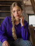 LOOXS 10sixteen - Paarse sweater V-hals Scuba