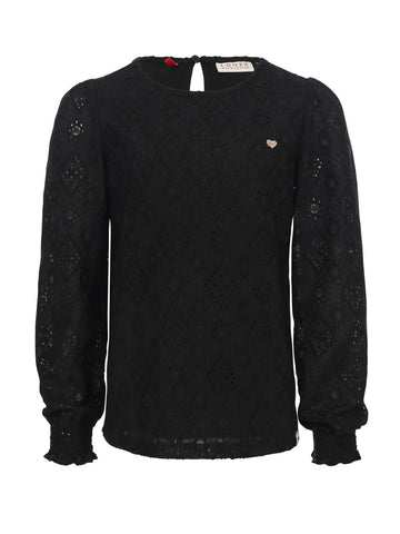 Little Looxs - Lace top Zwart