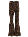 Little Looxs - Velours flared broekje Leopard