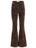 Little Looxs - Velours flared broekje Leopard