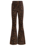 Little Looxs - Velours flared broekje Leopard