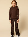 Little Looxs - Velours flared broekje Leopard