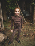Little Looxs - Velours flared broekje Leopard