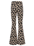 Little Looxs - Flared broek Flowerfield Zwart