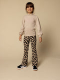 Little Looxs - Flared broek Flowerfield Zwart