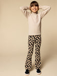 Little Looxs - Flared broek Flowerfield Zwart