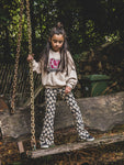 Little Looxs - Flared broek Flowerfield Zwart