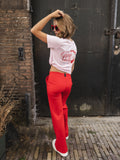 LOOXS 10sixteen - Sweat pants Straight Leg Rood Viscose