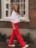 LOOXS 10sixteen - Sweat pants Straight Leg Rood Viscose