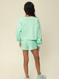 LOOXS 10sixteen - Sweat short washed lime groen