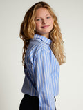 LOOXS 10sixteen - Blouse Ice Blue Gestreept