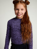 Looxs Little - T-shirt krinkel jersey Purple Leopard