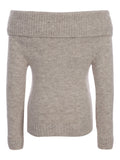 LOOXS 10sixteen - Gebreide trui Offshoulder Ivory Melee