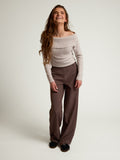 LOOXS 10sixteen - Gebreide trui Offshoulder Ivory Melee