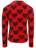 Looxs Little - Velours top Koraal Big Hearts