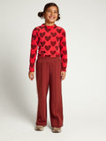 Looxs Little - Velours top Koraal Big Hearts