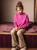 Looxs Little - Flared broek Zand-Hartjes