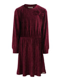 Looxs Little - Velours krinkel jurkje Ruby Red