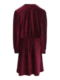 Looxs Little - Velours krinkel jurkje Ruby Red