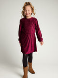 Looxs Little - Velours krinkel jurkje Ruby Red