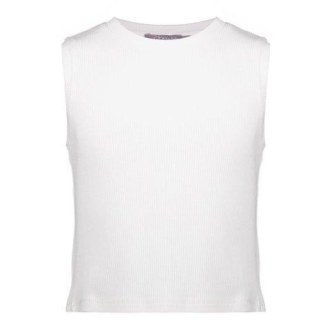 Geisha -  Top rib cropped sleeveless