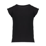 Geisha - T-shirt rib ruffle sleeves