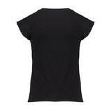 Geisha - T-shirt rib ruffle sleeves