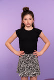 Geisha - T-shirt rib ruffle sleeves