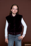 Geisha - Gilet fur with rib