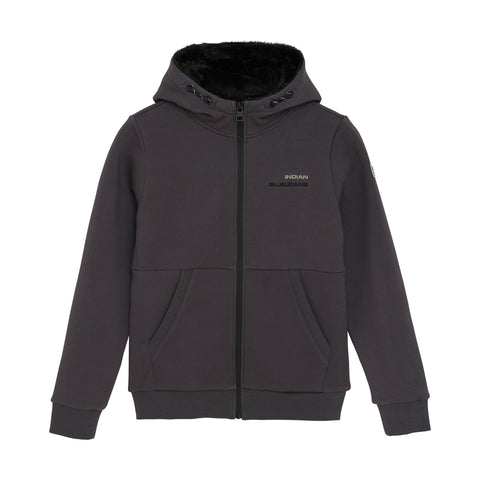 Indian Blue Jeans - Hooded Zip Teddy | Phantom