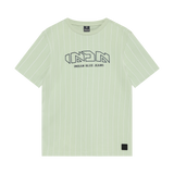 Indian Blue Jeans - Loose Fit T-shirt Pinstripe | Laurel Green