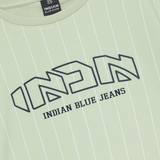 Indian Blue Jeans - Loose Fit T-shirt Pinstripe | Laurel Green