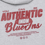 Indian Blue Jeans - Hoodie Chest and Backprint | Fresh Grey Melange