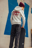 Indian Blue Jeans - Hoodie Chest and Backprint | Fresh Grey Melange