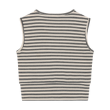 Indian Blue Jeans - Cropped Top Stripe | Sandshell