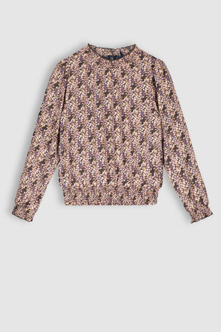 Nobell - Tommy girls printed blouse brown