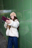 Nobell - Badeau Wijde Winterjas met Capuchon Wit