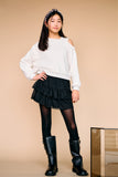 Nobell - Kadiz Zachte Open Shoulder Sweater Wit Melange