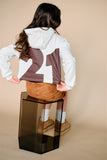 Nobell - Kumy Superzachte Cropped Sweater met Capuchon Wit Melange