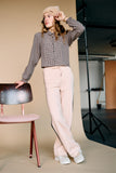 Nobell = Sylvie Travellers Interlock Wijde Broek Lichtbruin
