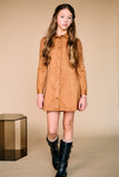 Nobell - Mikky Suedine Skater Jurk Bruin