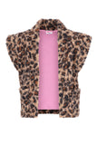 B. Nosy - Georgie Teddy Gilet Panterprint Bruin