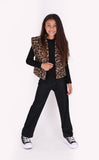 B. Nosy - Georgie Teddy Gilet Panterprint Bruin