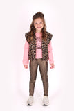 B. Nosy - Georgie Teddy Gilet Panterprint Bruin