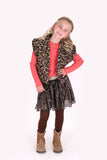 B. Nosy - Georgie Teddy Gilet Panterprint Bruin
